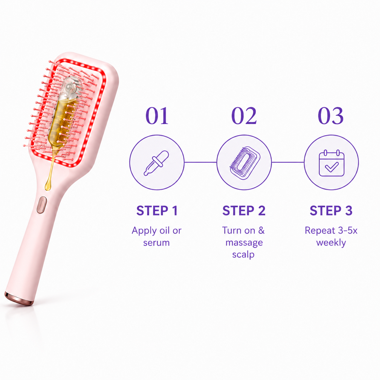 Red Light Therapy Scalp Brush