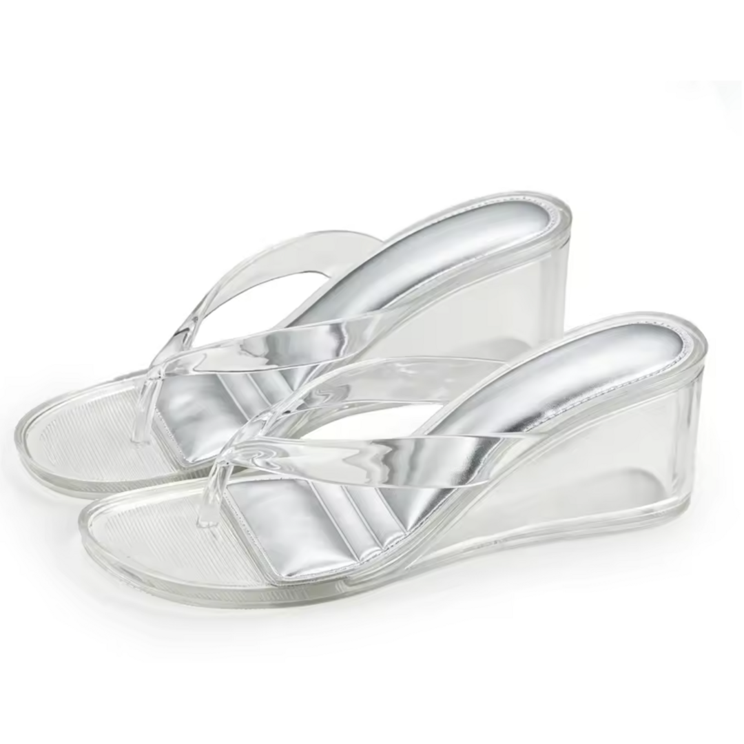 Clear Wedge Sandals ✨